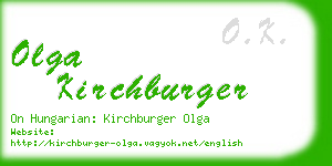 olga kirchburger business card